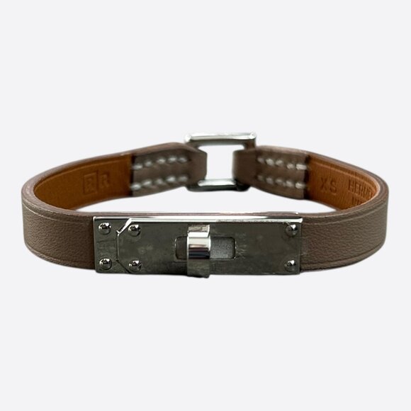 Hermes Etoupe Swift & Palladium Hardware Mini Kelly Bracelet